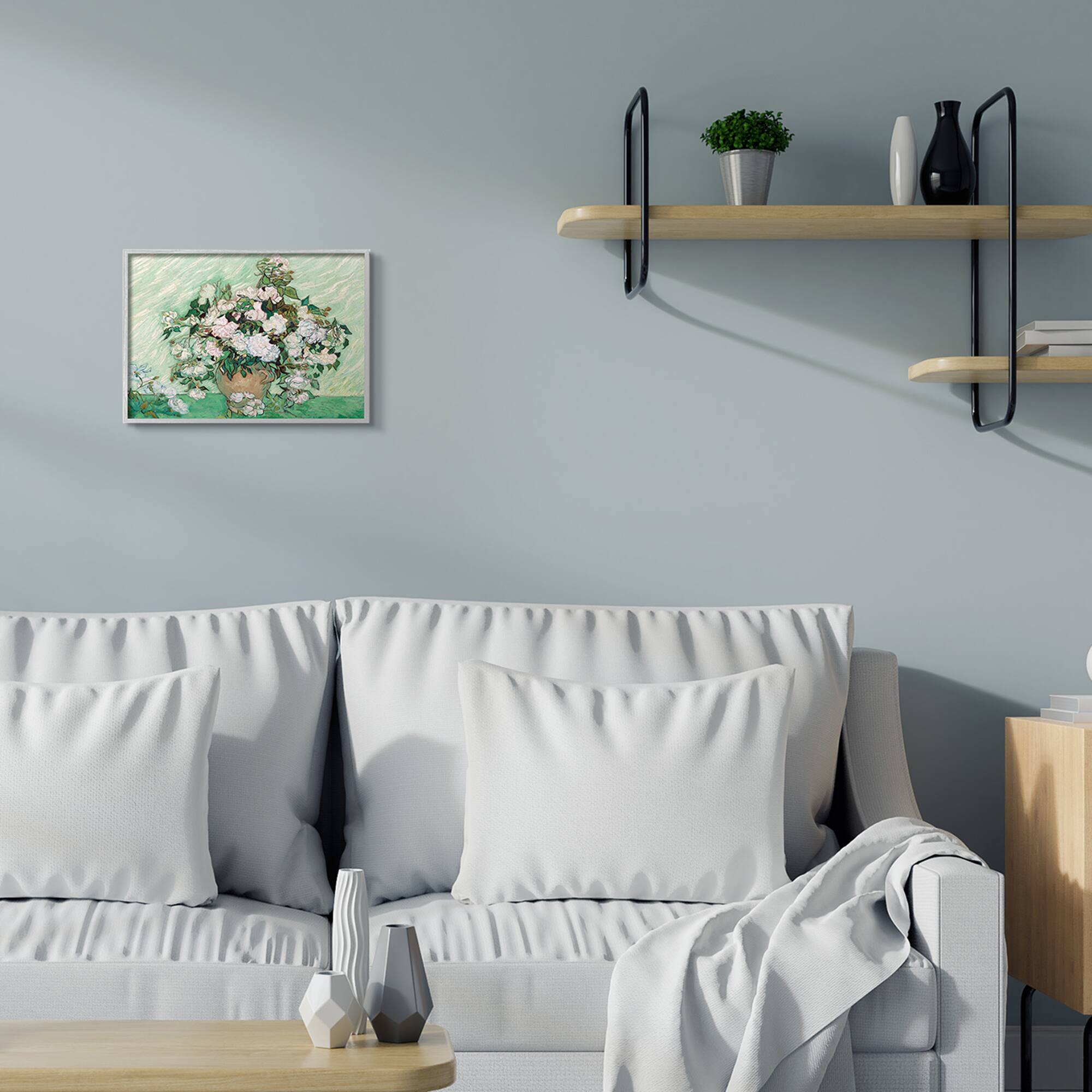 Stupell Industries Impressionist Arrangement of Chrysanthemums Traditional Painting in Frame Wall Art